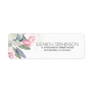 Fleurs Roses Fluides Aquarelle Verdure