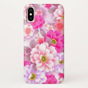 Fleurs roses iPhone X Coque