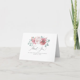 Fleurs Roses poussiéreuses Merci élégant