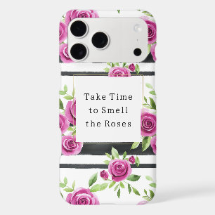 Fleurs roses rayures noires Prenez le temps de sen