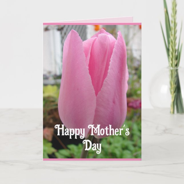 Fleurs roses Tulipes florales Tulipes Carte de jou (Devant)