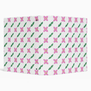 Fleurs roses Vert Feuille Motif Classeur