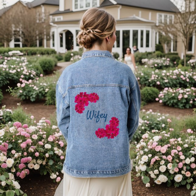 Fleurs roses Wifey (Mariage Retour)