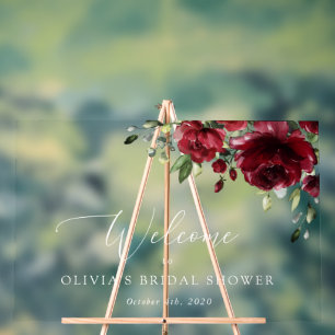 Fleurs Rouges Bourgogne, Boho, Fête des mariées Bi