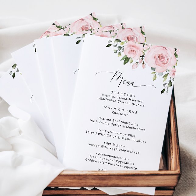 Fleurs Rouges, Fleurs Roses, Menu Fête des mariées (Créateur téléchargé)