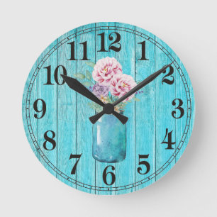 Fleurs rustiques dans Mâcon Horloge ronde
