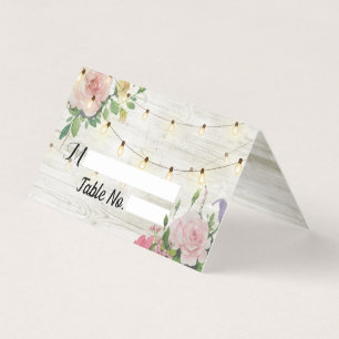 Fleurs Rustiques Mariage Siège Place Cartes d'esco