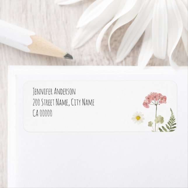 Fleurs sauvages aquarelle (En situation)