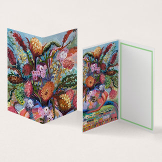 Fleurs sauvages australiens en carte vase