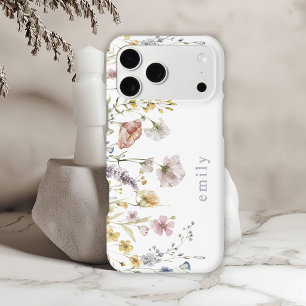 Fleurs sauvages Boho Aquarelle Botanique avec nom