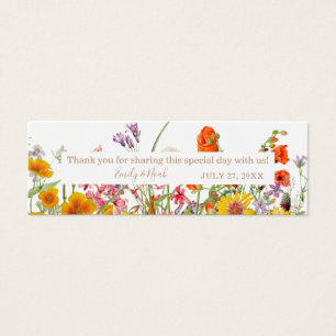 Fleurs sauvages colorées Mariage campagnard Merci