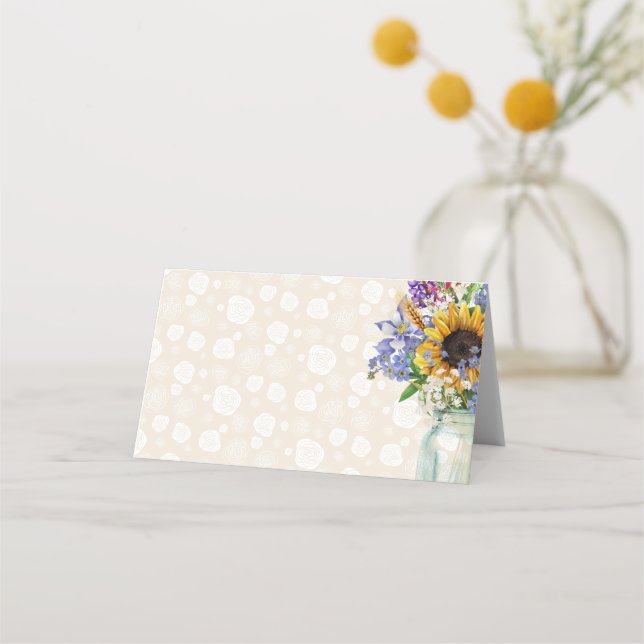 Fleurs sauvages Conception, Cartes de Place (Devant)