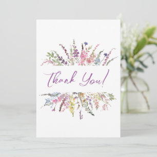 Fleurs sauvages d'aquarelle florale Cartes de reme