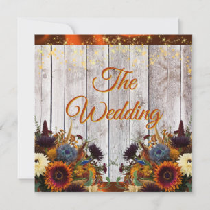 Fleurs sauvages d'automne et Faire-part de mariage