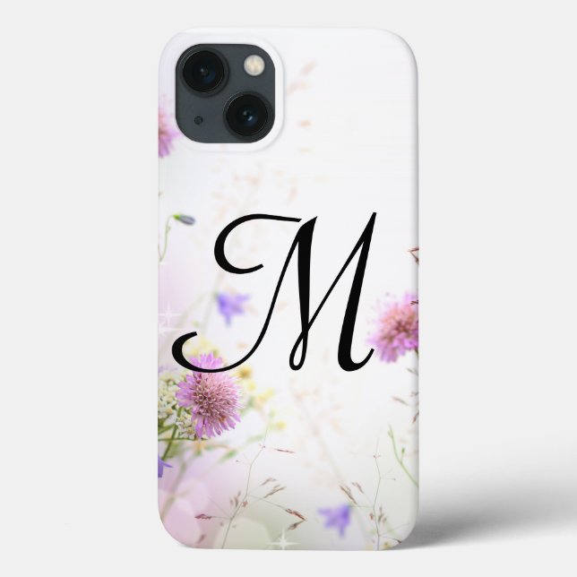 Fleurs sauvages de lavande Coque ipad Monogramme (Verso)