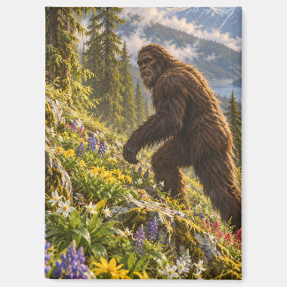 Fleurs Sauvages de Printemps Aimant Bigfoot