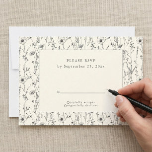 Fleurs sauvages d'été sans coutures carte motif RS