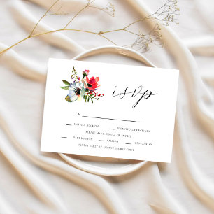 Fleurs sauvages et réponse RSVP Romance