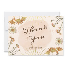 Fleurs Sauvages Merci Plat Pour La Carte Cadeau