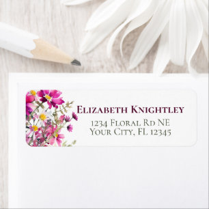 Fleurs sauvages roses magenta Jardin de fleurs col