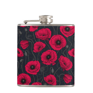 Fleurs sauvages sur flacon blanc