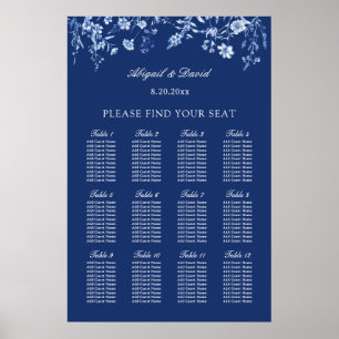 Fleurs sauvages sur tableau de placement de mariag