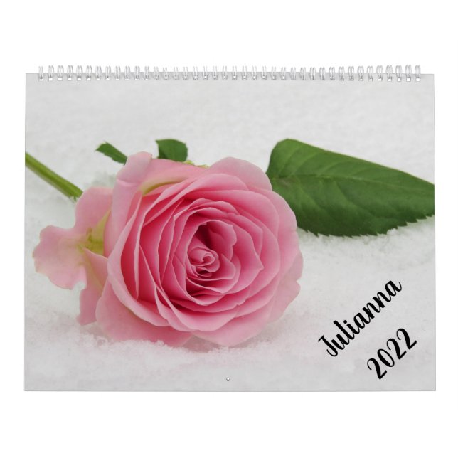 Fleurs simples Nom personnalisé & Calendrier de l' (Protection)
