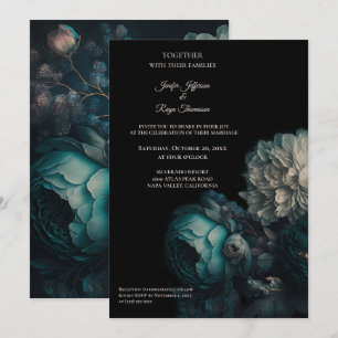 Fleurs sombres et lunaires Photo Invitation de mar