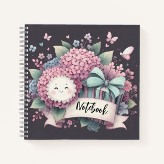 Fleurs souriantes – Cahier cadeau floral mignon po