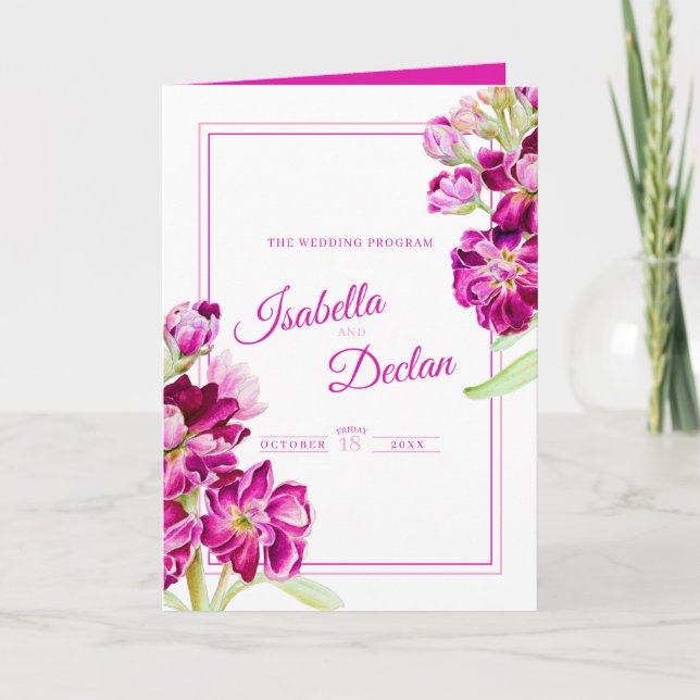 Fleurs stocks programme de mariage couleur rose fo (Devant)
