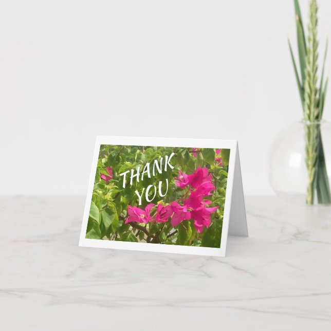 Fleurs sur Carte de remerciements (Devant)