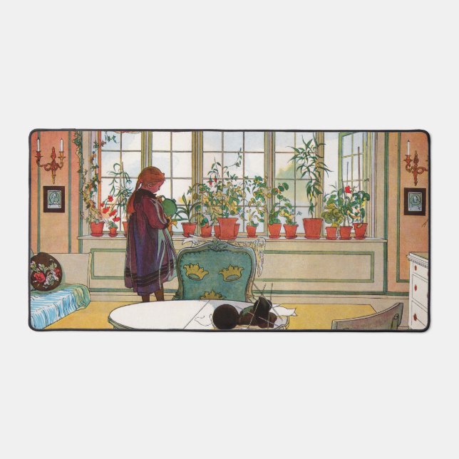 Fleurs sur le rebord de la fenêtre par Carl Larsso (Recto)