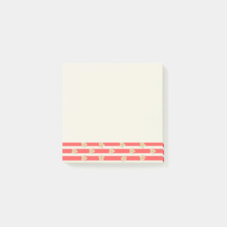 Fleurs sur Post-It® Notes rayées