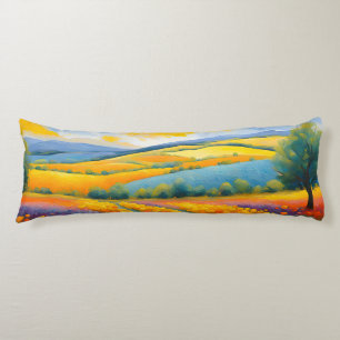 “Fleurs Tranquilles” Wide Landscape Provence Body Pillow