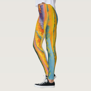 “Fleurs Tranquilles” Wide Landscape Provence Leggings