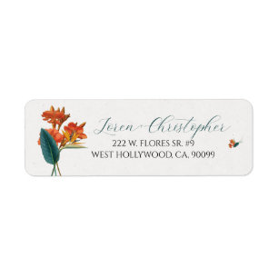 Fleurs tropicales fantaisie Script Calligraphie