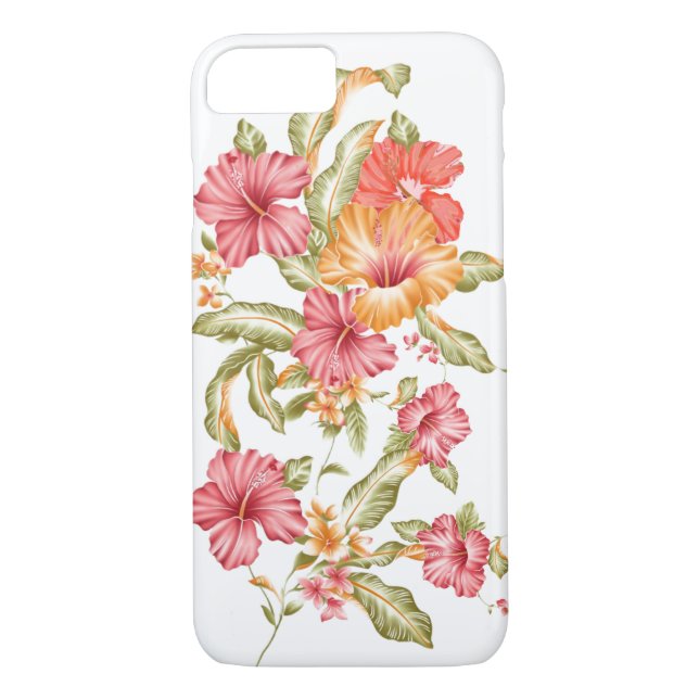 Fleurs tropicales iPhone 7 Coque (Dos)