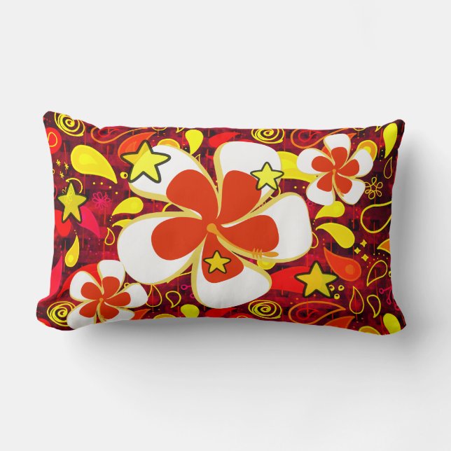 Fleurs tropicales Lance Oreiller (Recto)