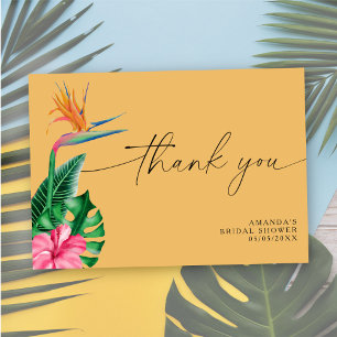 Fleurs tropicales - merci pour la fête de mariage