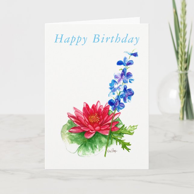 Fleurs vides de naissance de juillet de carte (Devant)