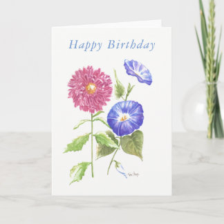 Fleurs vides de naissance de septembre de carte