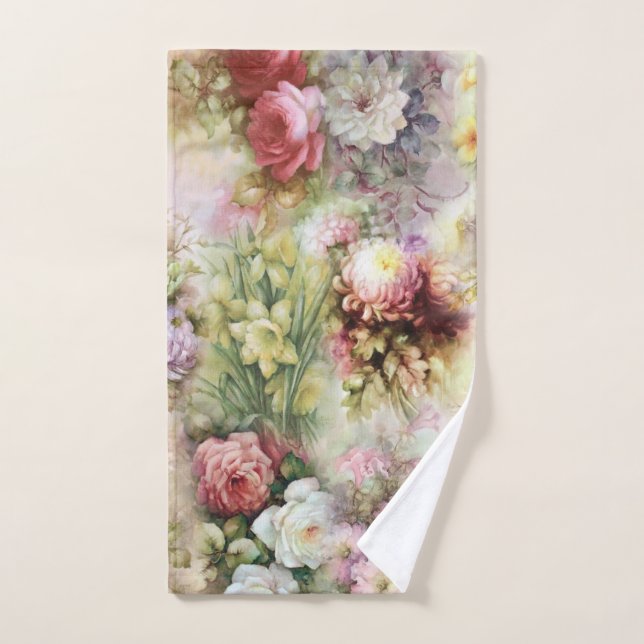 Fleurs vintages (Serviette à main)