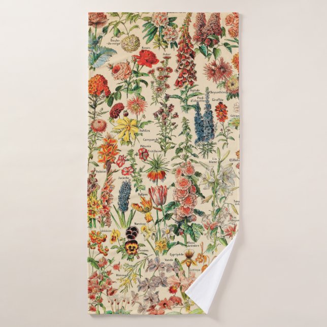 Fleurs Vintages (Serviette de bain)
