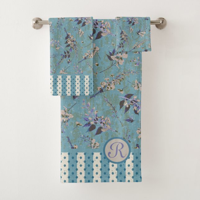 Fleurs vintages à lessive à la glycine Monogramme (En situation)