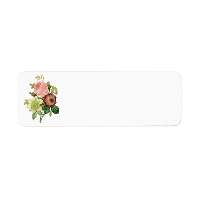Fleurs vintages, Anémones Roses Clematis par Redou (Devant)
