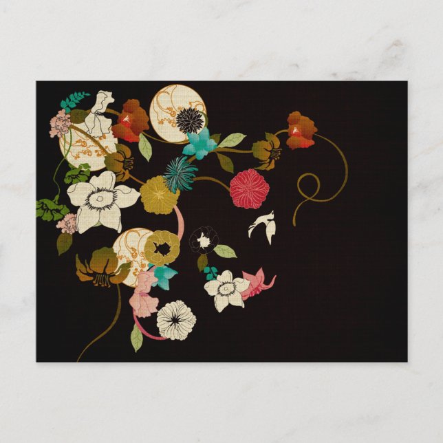Fleurs vintages Carte postale (Devant)