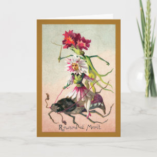 Fleurs vintages de couleur conduisant une carte pe