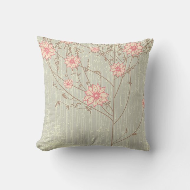 Fleurs Vintages désespérées Coussin américain MoJo (Recto)