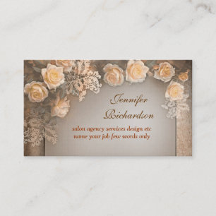 Fleurs vintages élégant design carte de visite