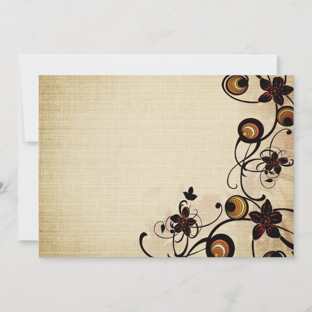 Fleurs vintages et invitation de cercles (Devant)